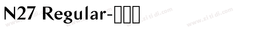 N27 Regular字体转换